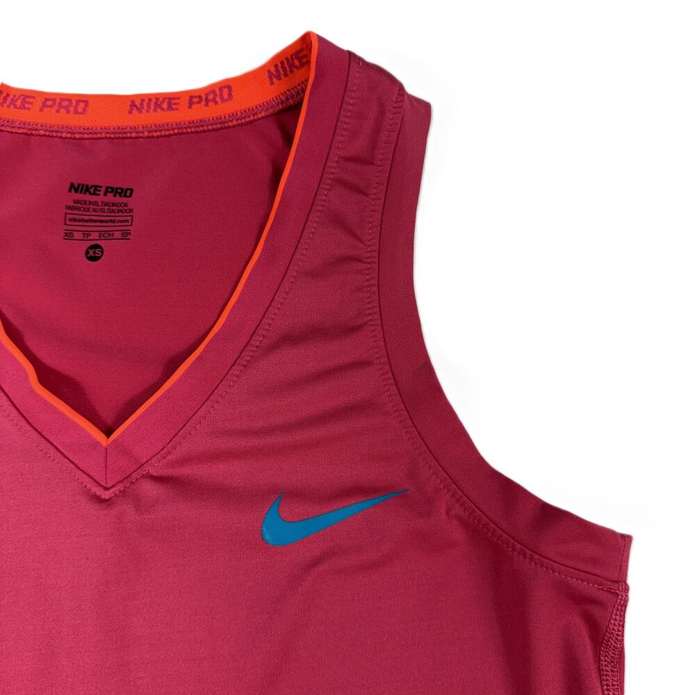 Nike Pro Pink women Dri-Fit Running tank top Size Small - Picture 2 of 8